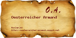 Oesterreicher Armand névjegykártya